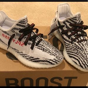 A pair of lightly used yeezy boost 350s.
